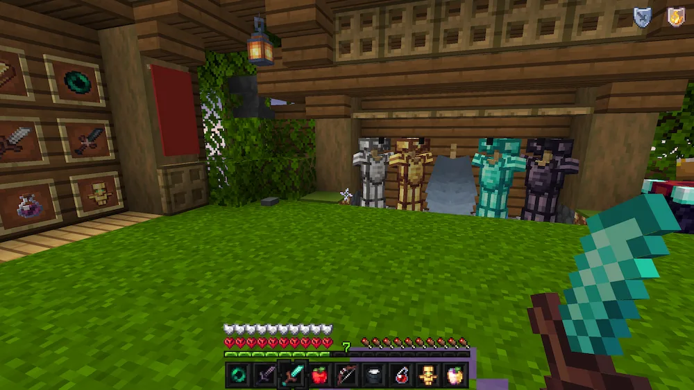 diamond sword in hand