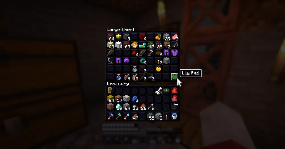 items on chest
